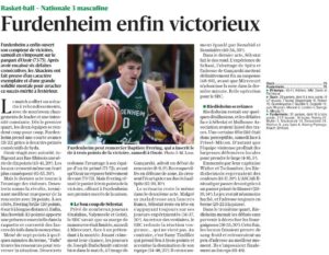 Furdenheim enfin victorieux (DNA du 3 novembre)