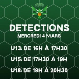 Détection masculine 2026