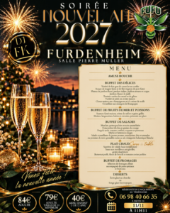 JEUDI 31 DÉCEMBRE – RÉVEILLON DU NOUVEL AN